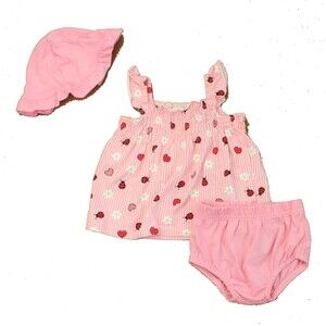 Little Lindsey Girls Pink | Lady Bug Apparel Sets size: 0-6 Months